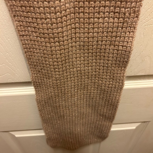 Coach Womans Tan & Gold Wool & Cashmere Scarf - Picture 9 of 10